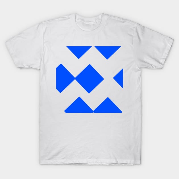 Blue Diamond Squares T-Shirt by MacSquiddles